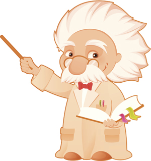 A picture of Albert Einstein.