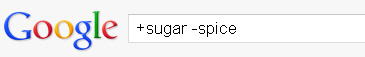 Using plus and minus symbols in a search engine.