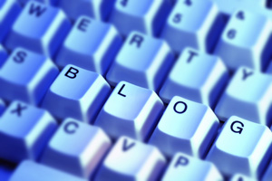 A picture of keyboard keys spelling out the word blog.