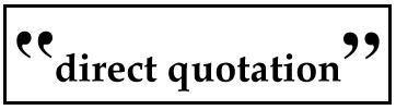 A picture of the words "direct quotation".