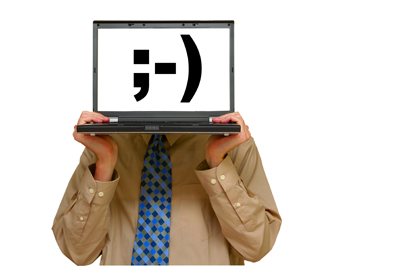 A picture of an emoticon.