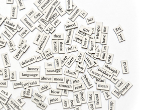 A picture of word strip magnets.