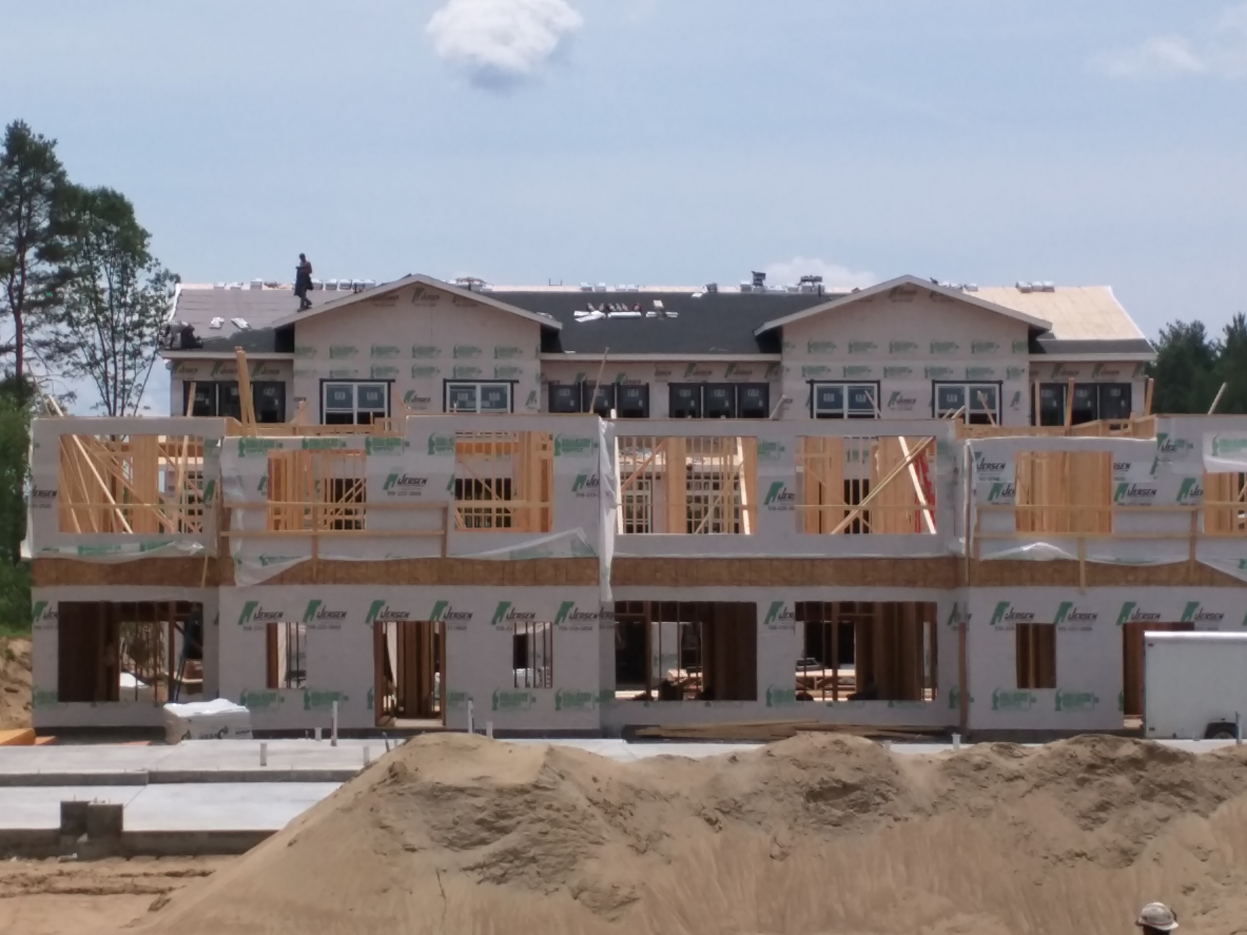 A building in the construction process