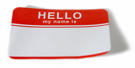 A picture of a name tag.
